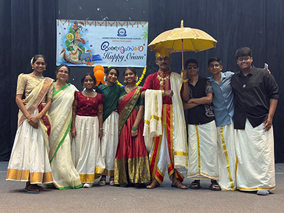 Students participating in festival celebrations
